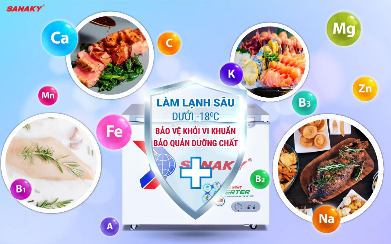 Tủ Đông Sanaky Inverter VH-2599A4K 208 lít - bapize.baby - bapize