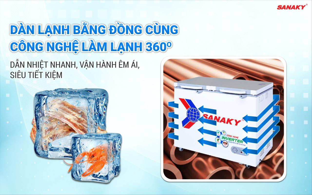 Tủ Đông Sanaky Inverter VH-2899A4K 235 lít - bapize.baby - bapize
