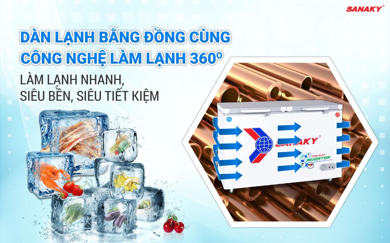 Tủ Đông Sanaky Inverter VH-3699W4K 260 lít - bapize.baby - bapize