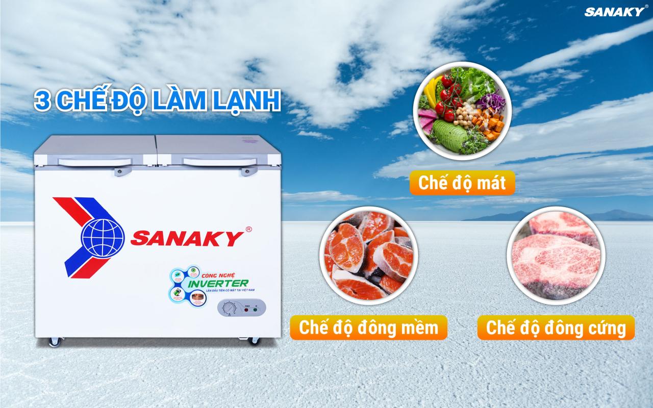 Tủ Đông Sanaky Inverter VH-2599A4K 208 lít - bapize.baby - bapize