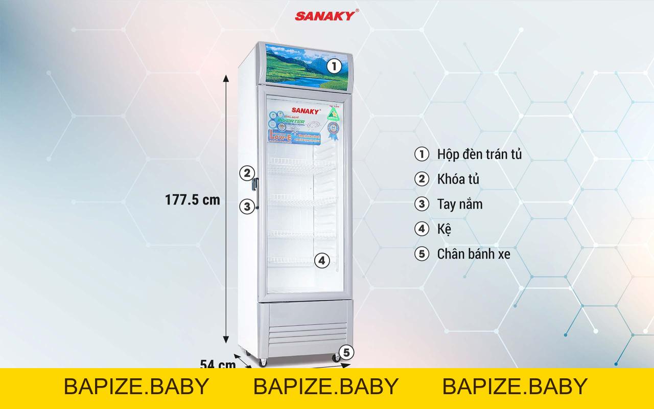 Tủ Mát Sanaky Inverter VH-258K3L 200 lít - bapize.baby - bapize