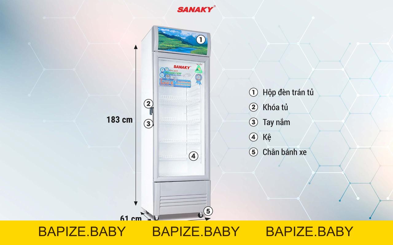 Tủ Mát Sanaky Inverter VH-358K3L 290 lít - bapize.baby - bapize