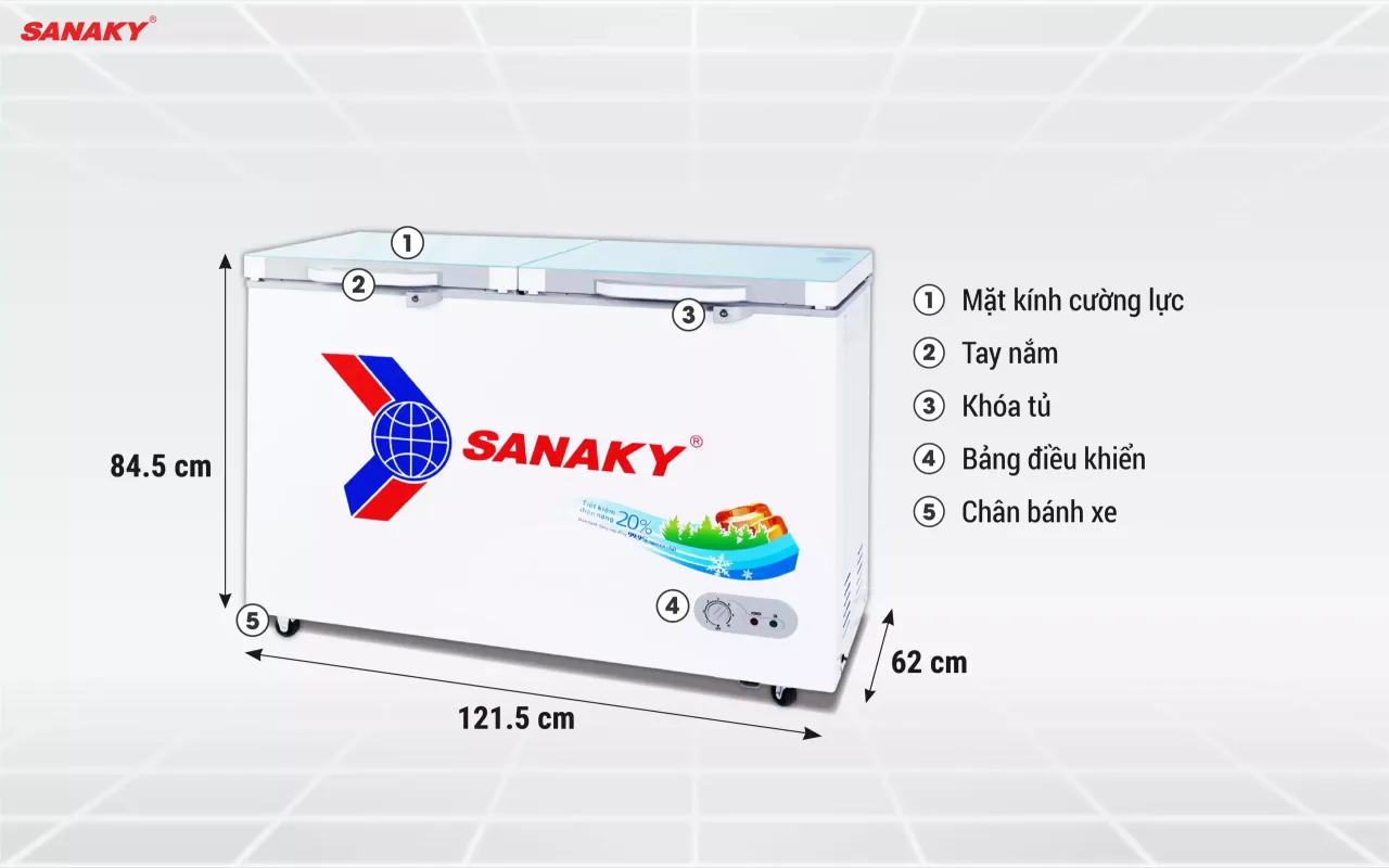 Tủ Đông Sanaky VH-3699A2KD 280 lít - bapize.baby - bapize