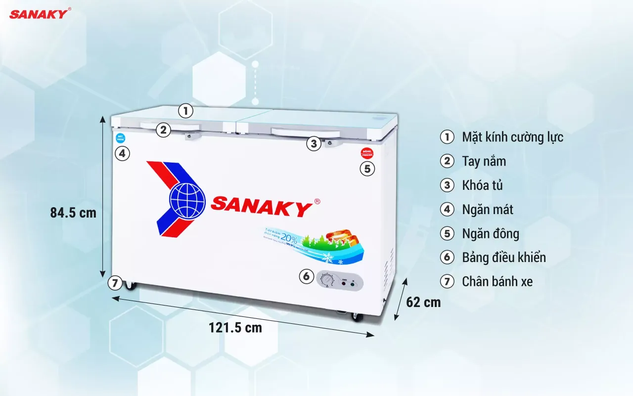 Tủ Đông Sanaky VH-3699W2KD 270 lít - bapize.baby - bapize Tủ Đông Sanaky VH-3699W2KD 270 lít - bapize.baby - bapize