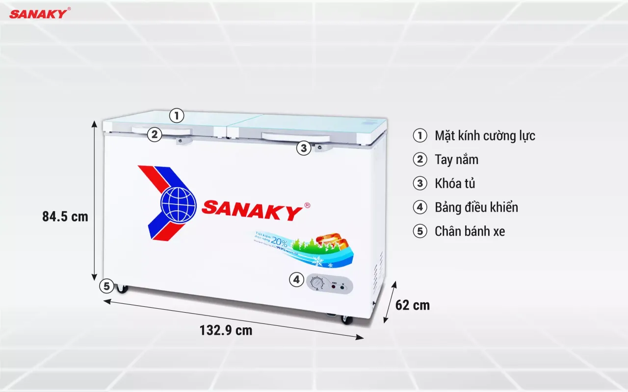 Tủ Đông Sanaky VH-4099A2KD 305 lít - bapize.baby - bapize