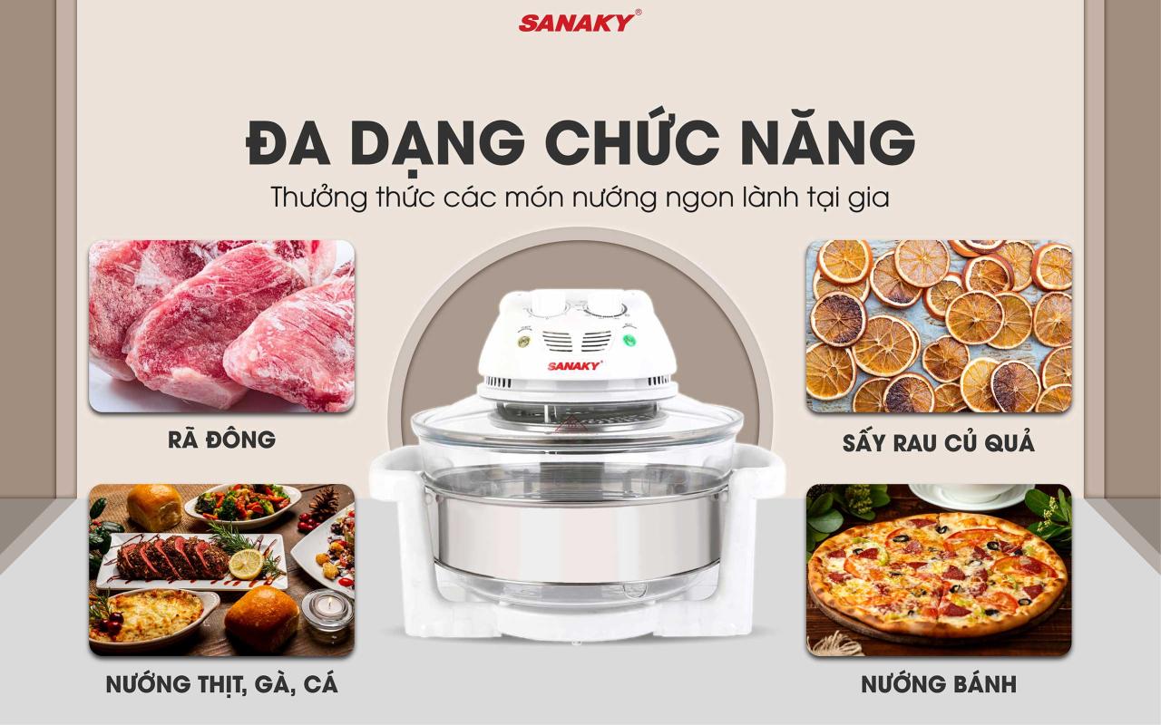 Nồi Nướng Thủy Tinh Sanaky VH-148T/D - bapize.baby - bapize