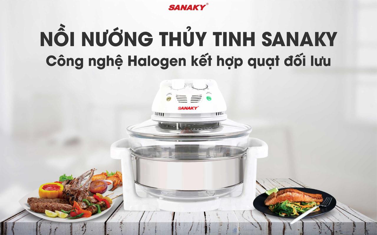 Nồi Nướng Thủy Tinh Sanaky VH-148T/D - bapize.baby - bapize