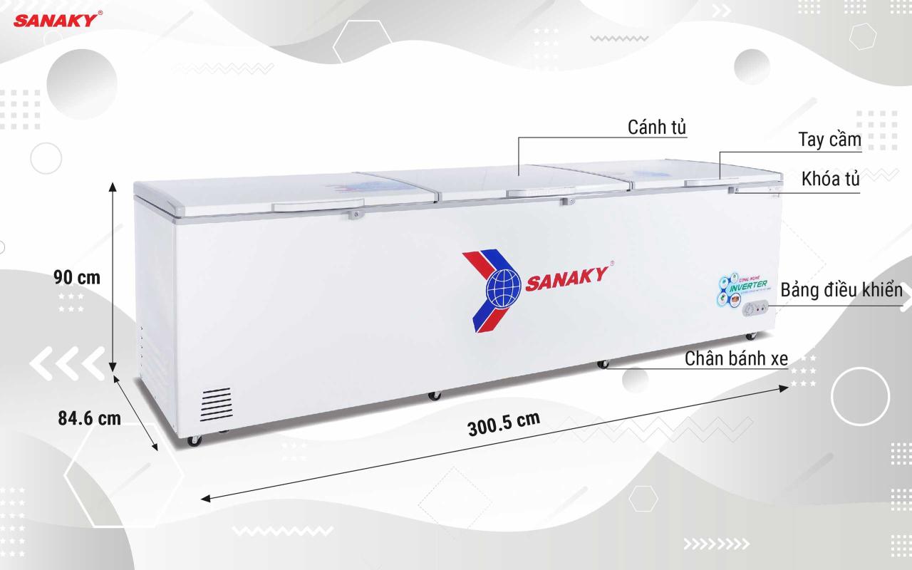 Tủ Đông Sanaky Inverter VH-1399HY3 1143,5 lít - bapize.baby - bapize