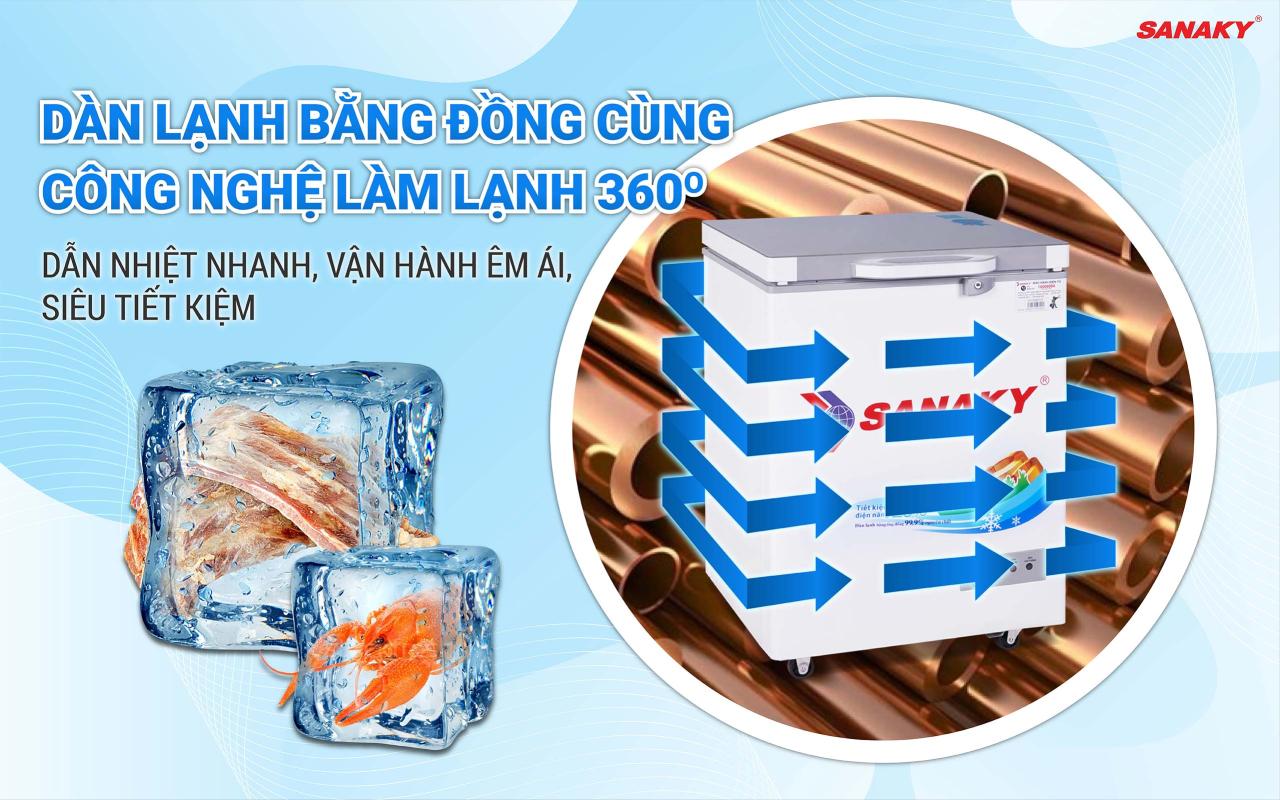 Tủ Đông Sanaky VH-1599HYK 100 lít - bapize.baby - bapize