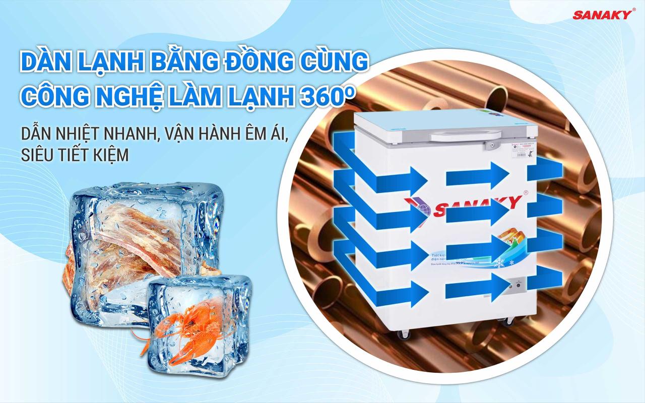 Tủ Đông Sanaky VH-1599HYKD 100 lít - bapize.baby - bapize