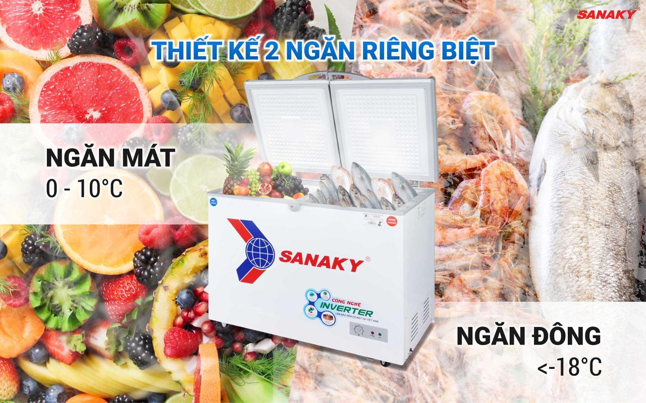 Tủ Đông Sanaky Inverter VH-2899W3 220 lít - bapize.baby - bapize