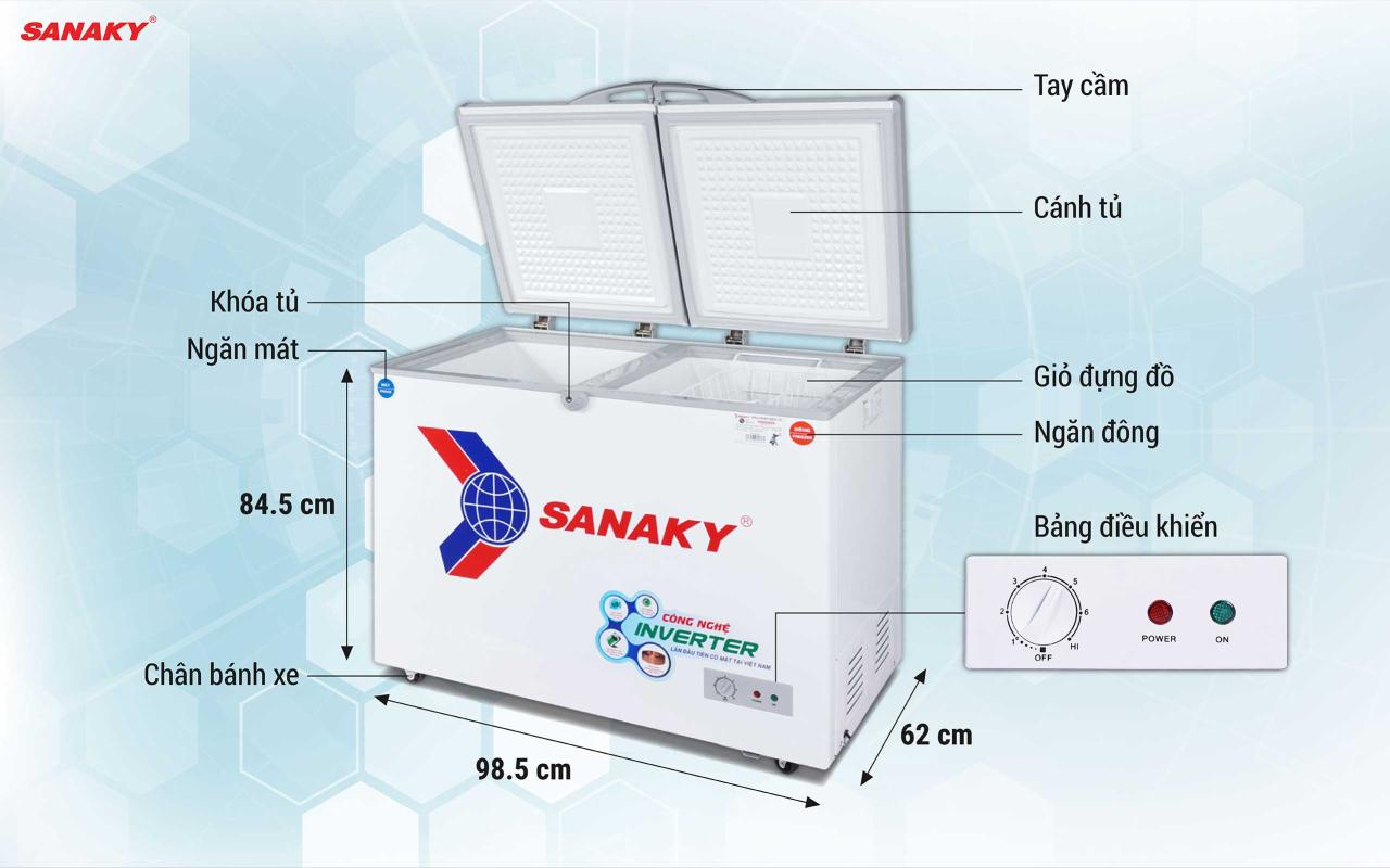 Tủ Đông Sanaky Inverter VH-2599W3 195 lít - bapize.baby - bapize