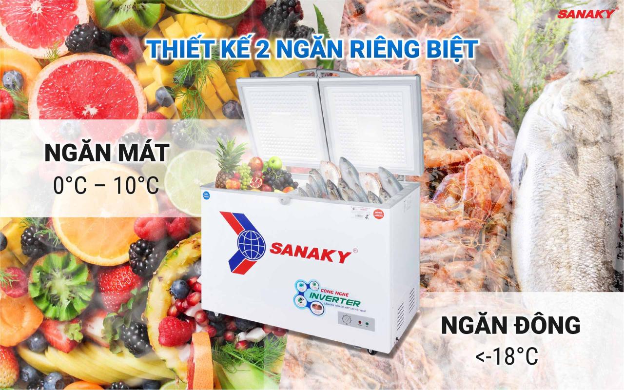 Tủ Đông Sanaky Inverter VH-4099W3 280 lít - bapize.baby - bapize