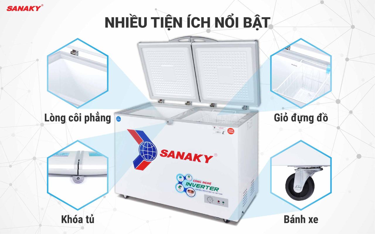 Tủ Đông Sanaky Inverter VH-4099W3 280 lít - bapize.baby - bapize