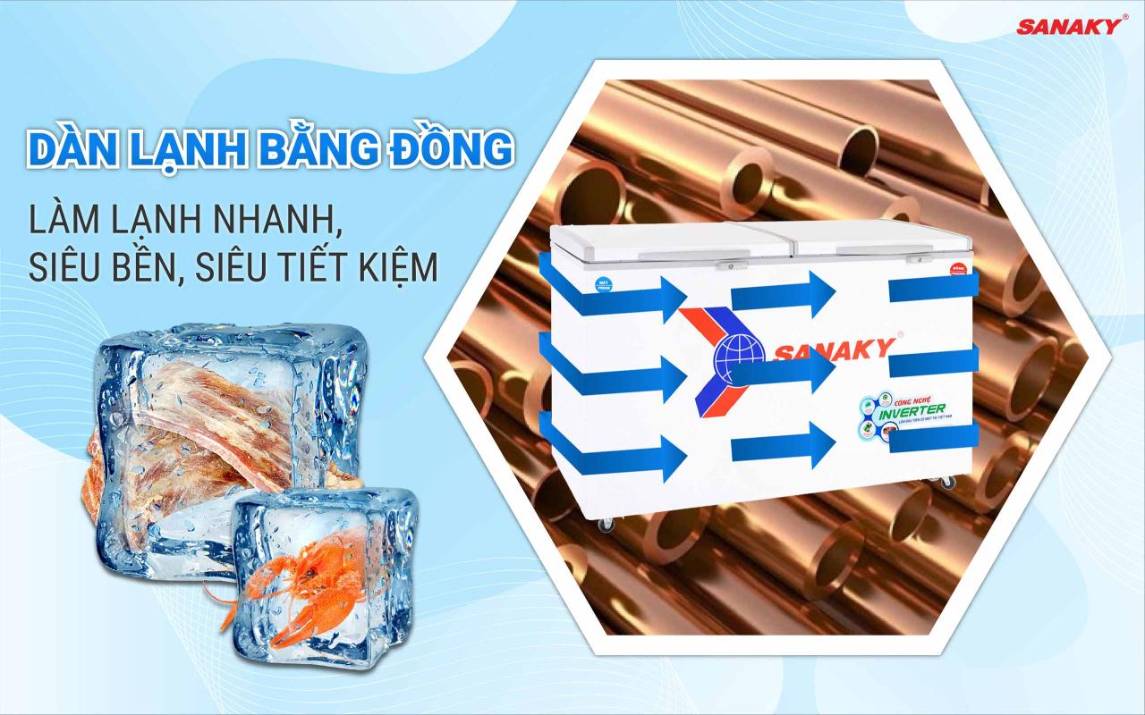 Tủ Đông Sanaky Inverter VH-5699W3 365 lít - bapize.baby - bapize