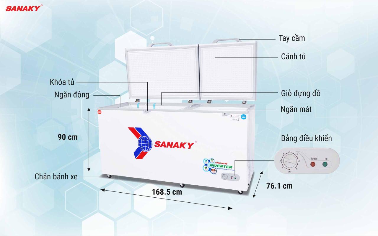 Tủ Đông Sanaky Inverter VH-6699W3 485 lít - bapize.baby - bapize