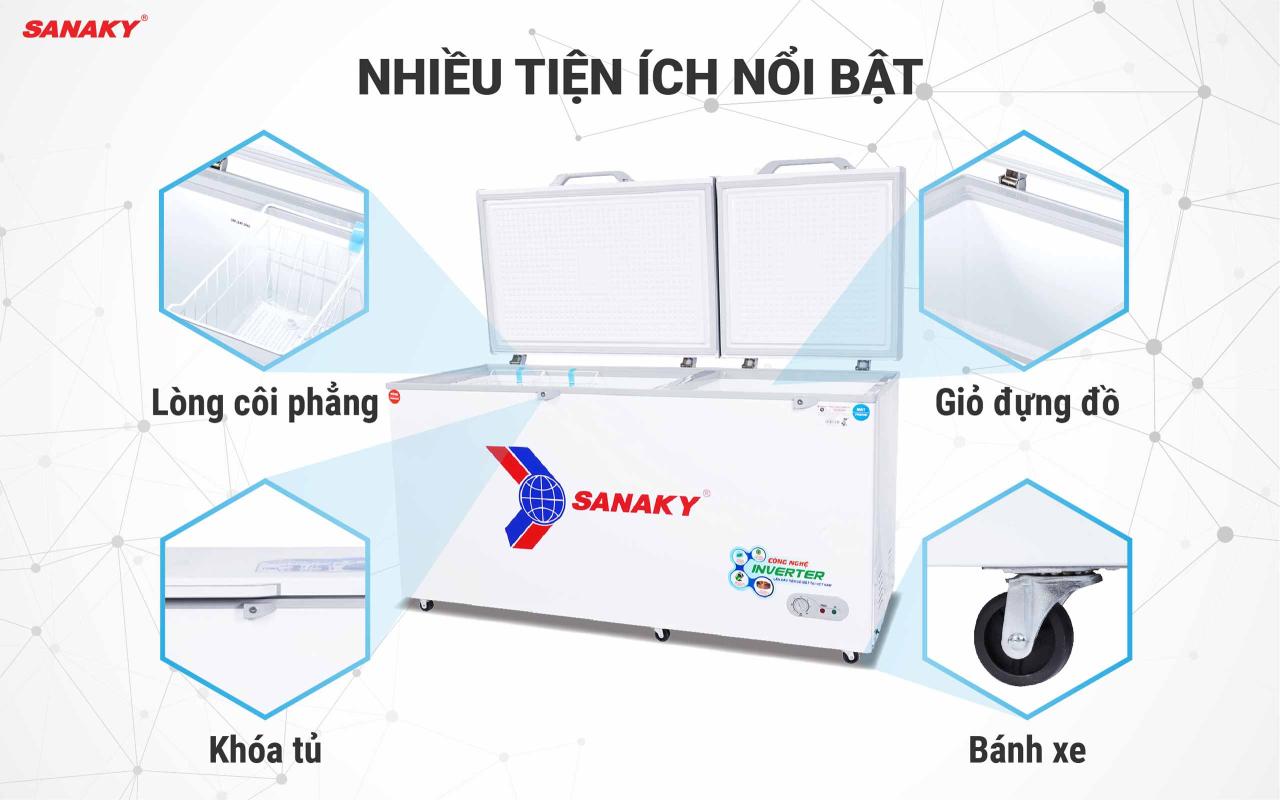 Tủ Đông Sanaky Inverter VH-6699W3 485 lít - bapize.baby - bapize