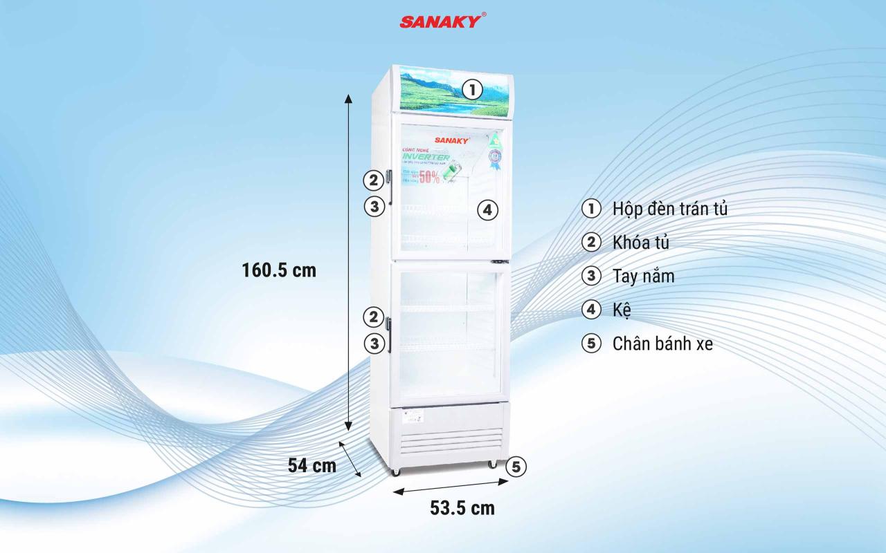 Tủ Mát Sanaky Inverter VH-218W3L 170 lít - bapize.baby - bapize