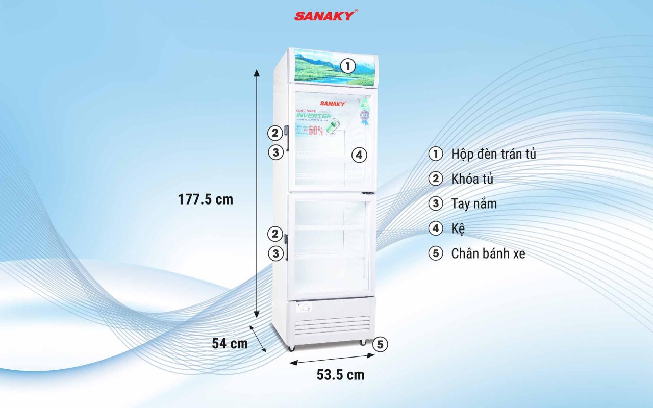 Tủ Mát Sanaky Inverter VH-258W3L 200 Lít - bapize.baby - bapize
