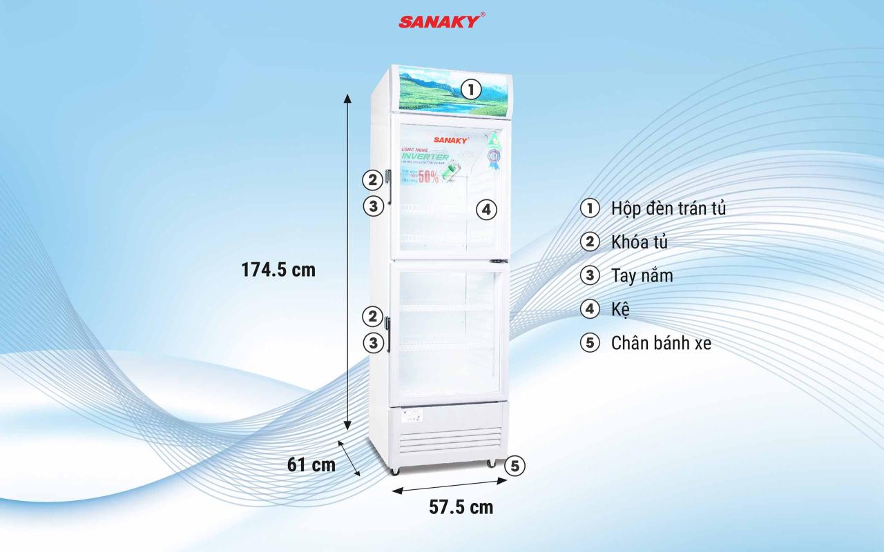 Tủ Mát Sanaky Inverter VH-308W3L 240 lít - bapize.baby - bapize