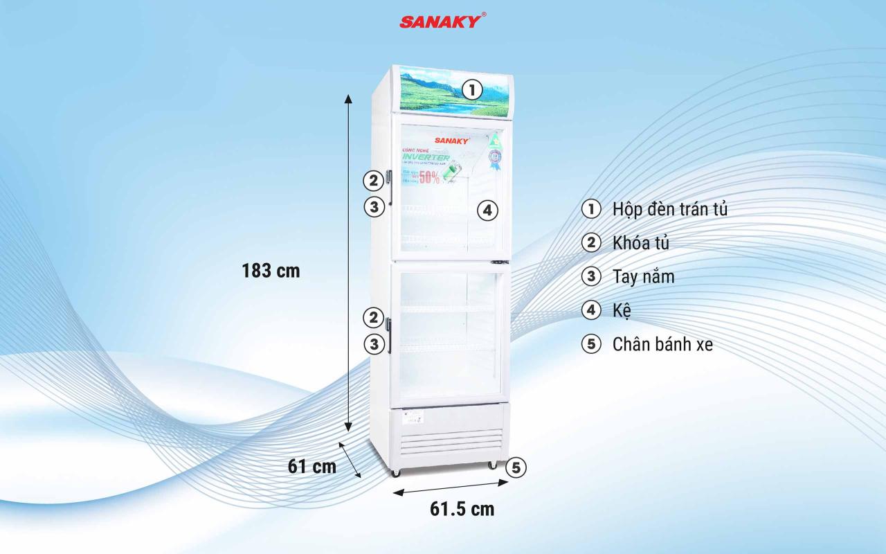 Tủ Mát Sanaky Inverter VH-358W3L 290 lít - bapize.baby - bapize