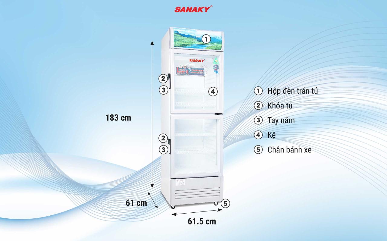 Tủ Mát Sanaky VH-258WL 200 lít - bapize.baby - bapize