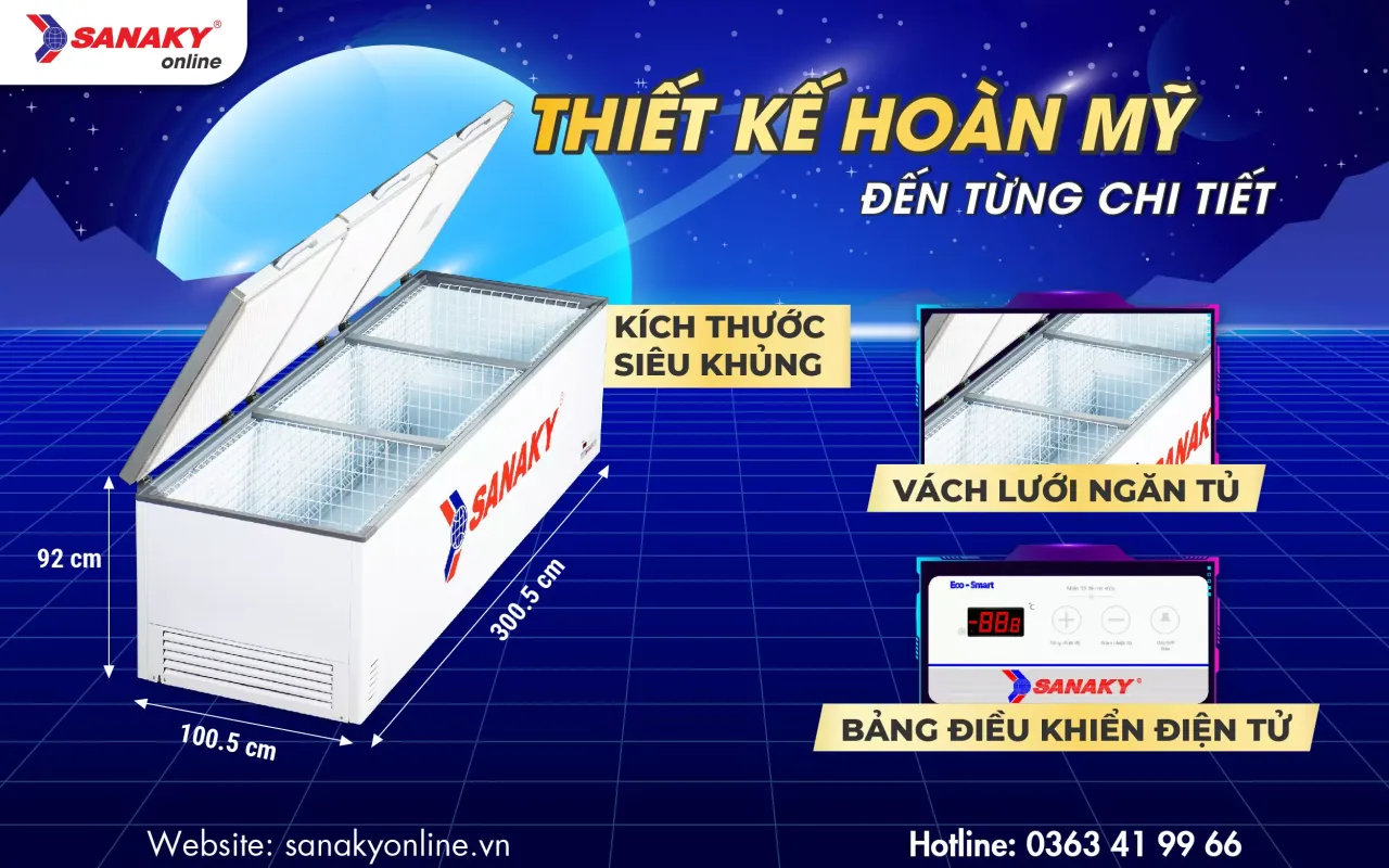 Tủ Đông Sanaky VH-1799HY 1500 lít - bapize.baby - bapize