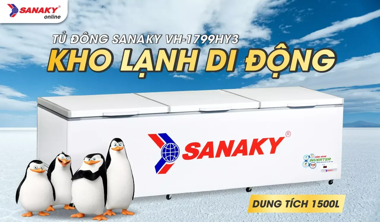 Tủ Đông Sanaky Inverter VH-1799HY3 1500 lít - bapize.baby - bapize