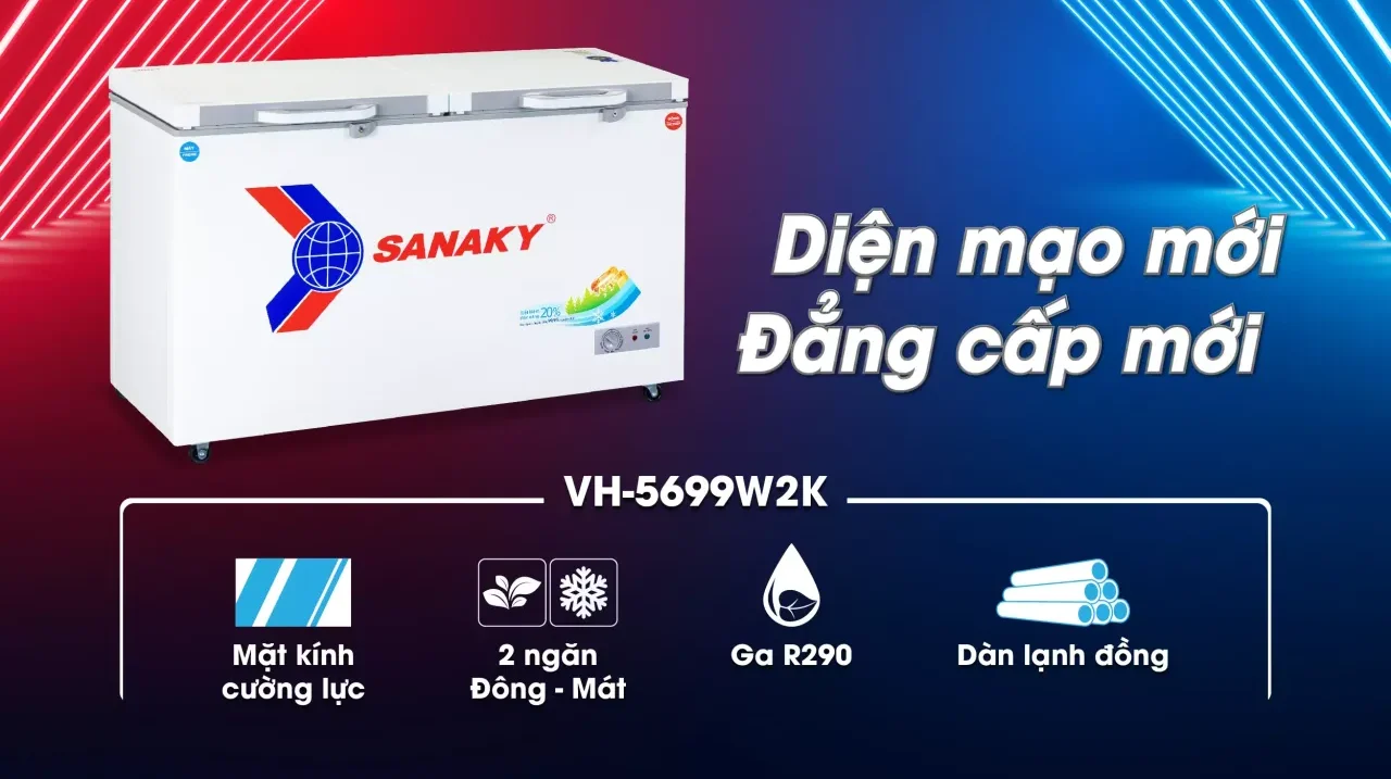 Tủ Đông Sanaky VH-5699W2K 365 lít - bapize.baby - bapize