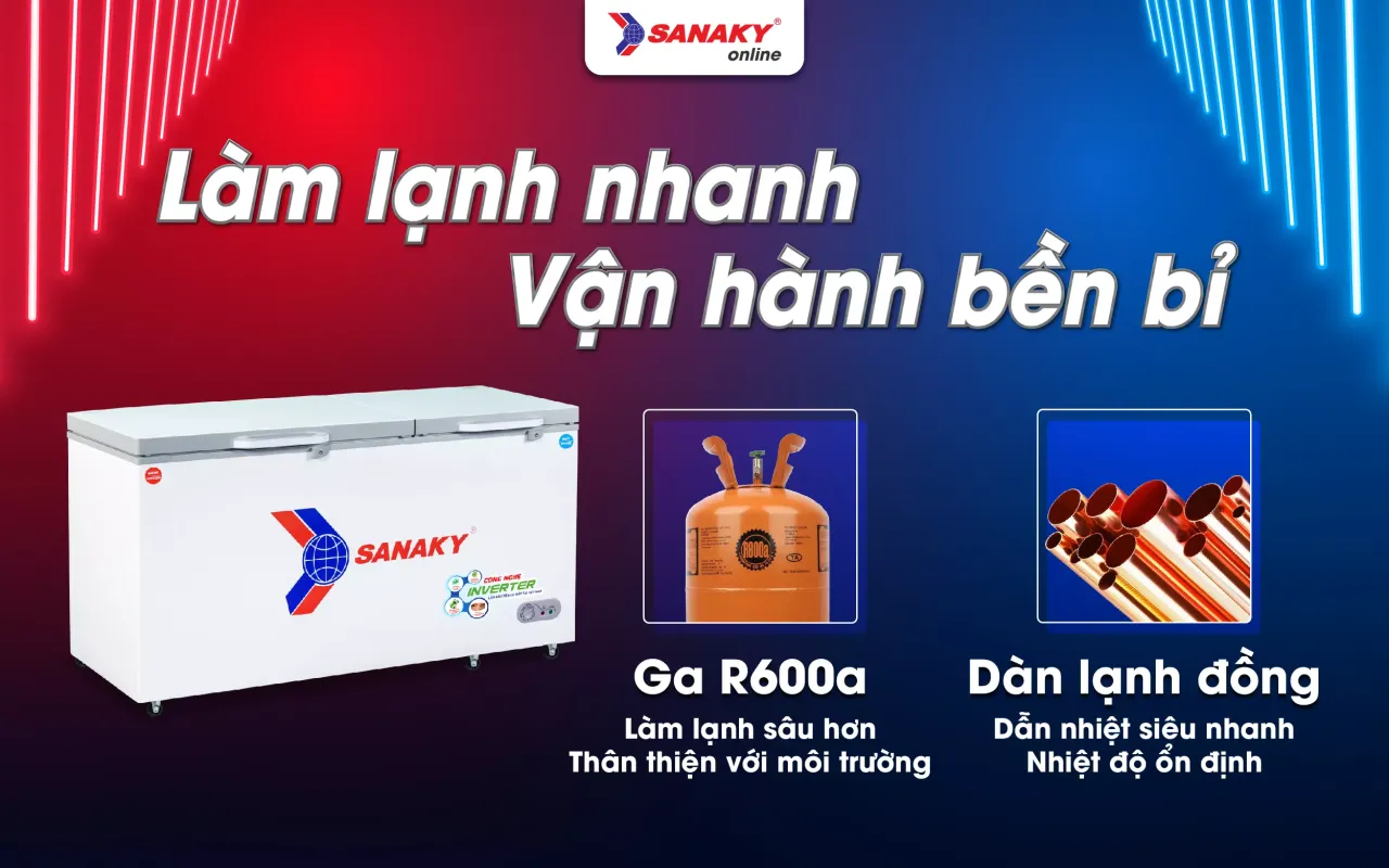 Tủ Đông Sanaky Inverter VH-6699W4K 485 lít - bapize.baby - bapize