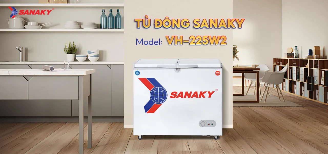 Tủ Đông Sanaky VH-225W2 195 lít - bapize.baby - bapize Tủ Đông Sanaky VH-225W2 195 lít - bapize.baby - bapize