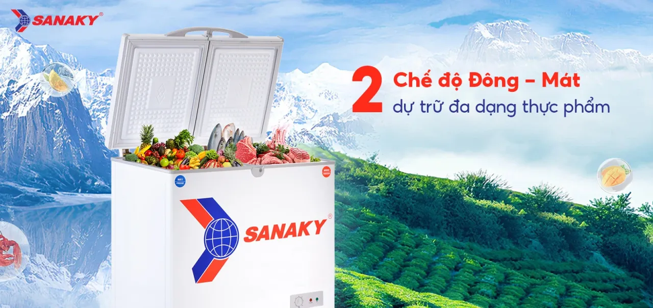 Tủ Đông Sanaky VH-225W2 195 lít - bapize.baby - bapize Tủ Đông Sanaky VH-225W2 195 lít - bapize.baby - bapize