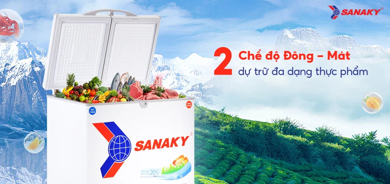 Tủ Đông Sanaky VH-2299W1 165 lít - bapize.baby - bapize