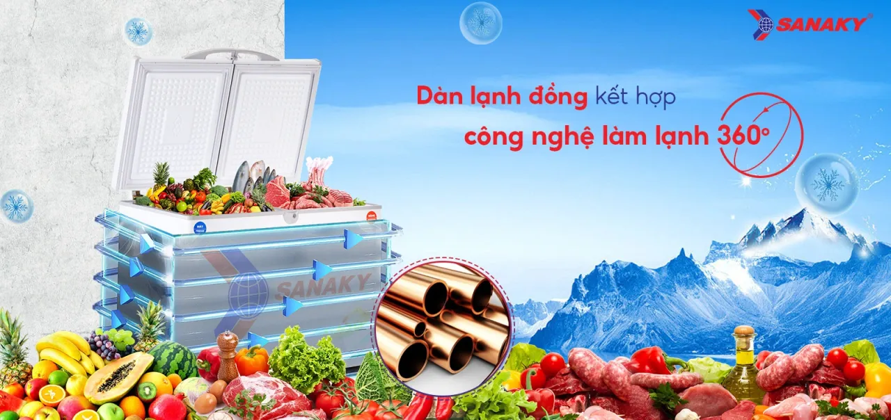Tủ Đông Sanaky VH-2299W1 165 lít - bapize.baby - bapize