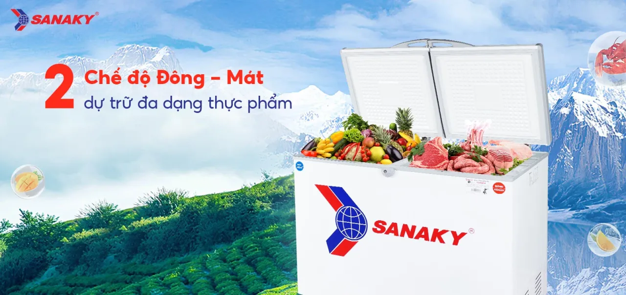 Tủ Đông Sanaky VH-285W2 220 lít - bapize.baby - bapize