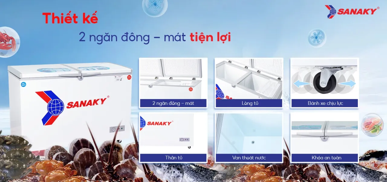 Tủ Đông Sanaky VH-365W2 260 lít - bapize.baby - bapize Tủ Đông Sanaky VH-365W2 260 lít - bapize.baby - bapize