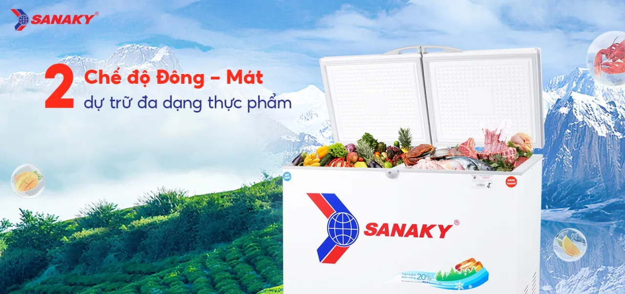 Tủ Đông Sanaky VH-4099W1 280 lít - bapize.baby - bapize