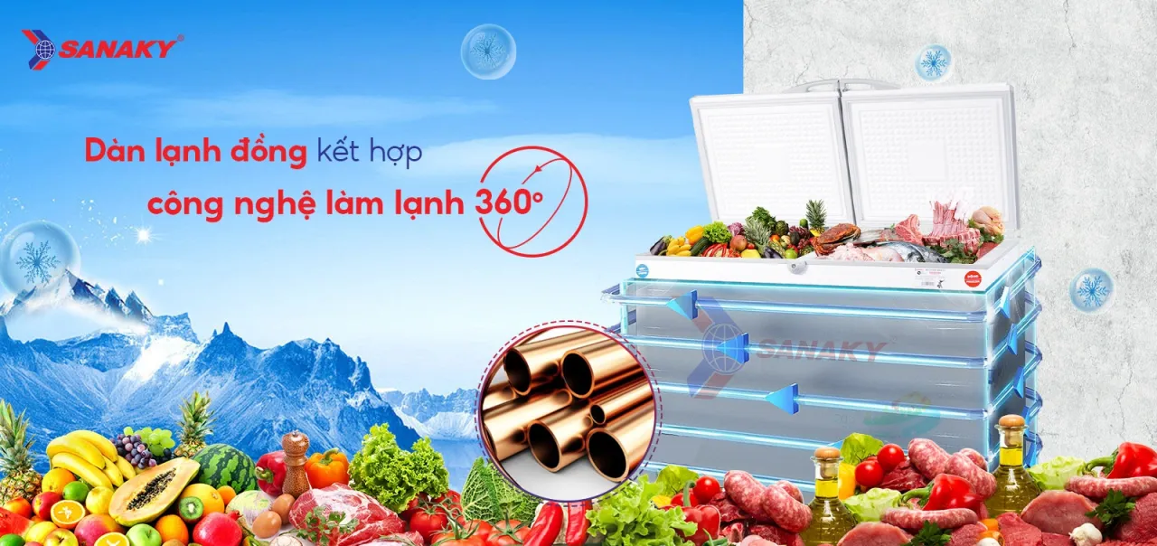 Tủ Đông Sanaky VH-3699W1 260 lít - bapize.baby - bapize
