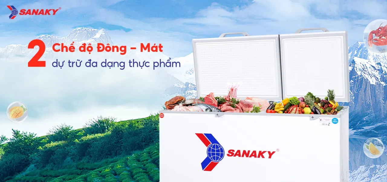 Tủ Đông Sanaky VH-668W2 485 lít - bapize.baby - bapize