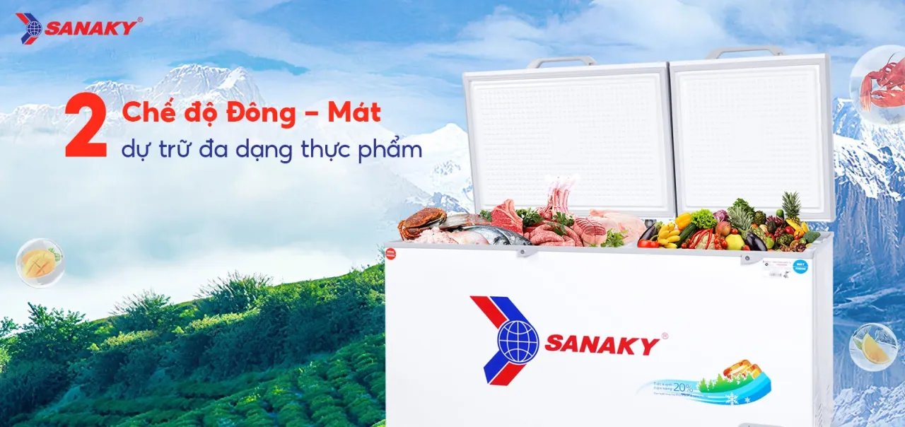 Tủ Đông Sanaky VH-6699W1 485 lít - bapize.baby - bapize