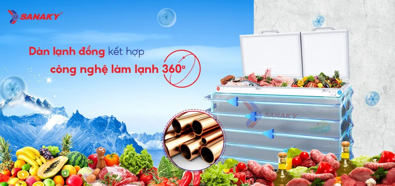 Tủ Đông Sanaky VH-6699W1 485 lít - bapize.baby - bapize