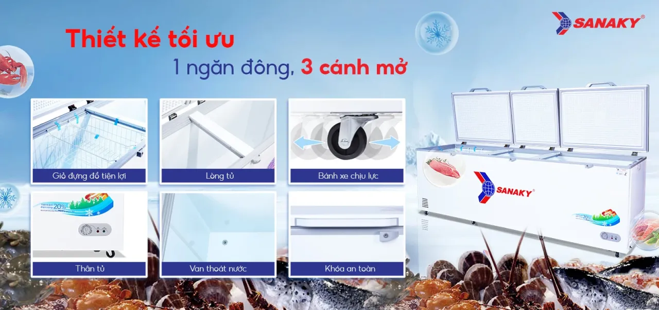 Tủ Đông Sanaky VH-1199HY - bapize.baby - bapize