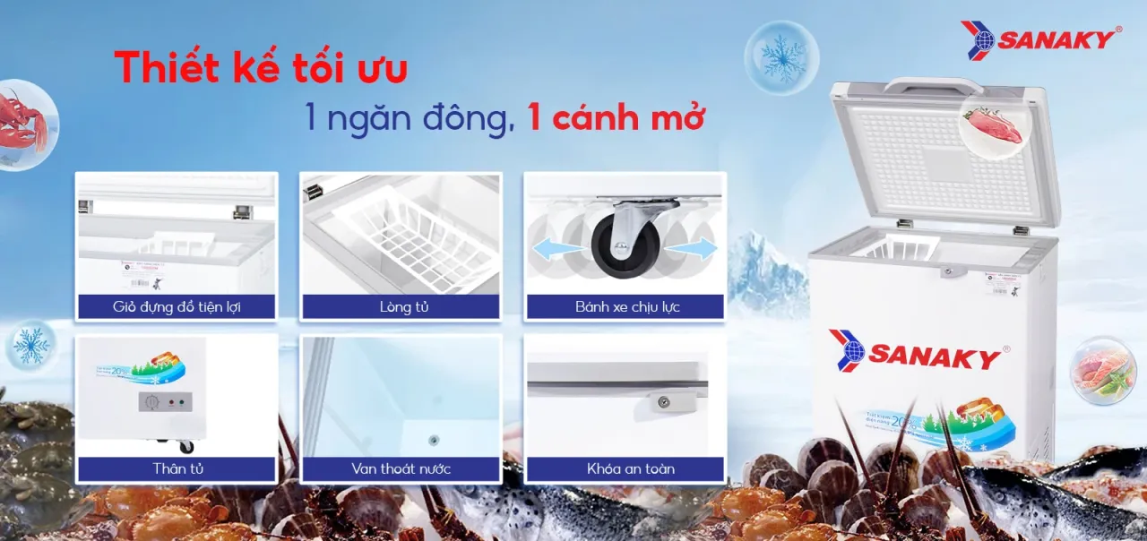 Tủ Đông Sanaky VH-1599HYKD - bapize.baby - bapize